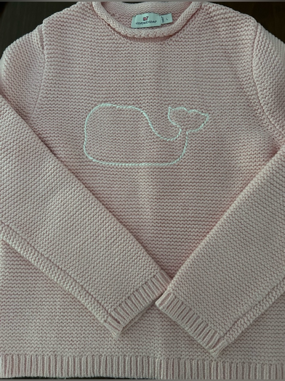 Vineyard Vines Pink Whale Knit roll neck  Sweater